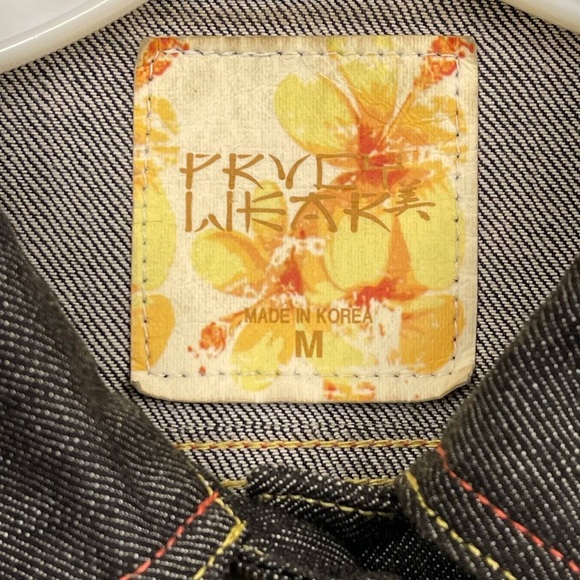 Privacy Wear Breast Cancer Awareness Ribbon Denim Jacket Womens Sz Med Sequins - Picture 11 of 12